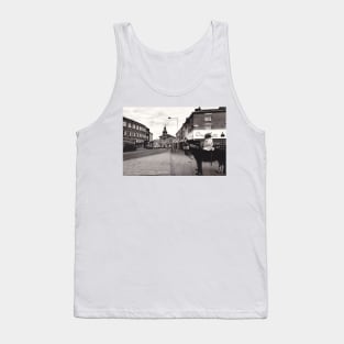 Police horse on duty during a football match - Burslem, Stoke on Trent, UK, 1996 Tank Top